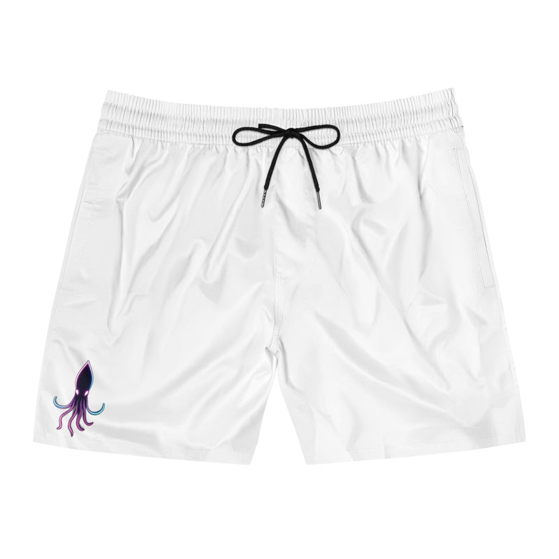Load image into Gallery viewer, Men's Swim Shorts with Small Purple Squid Accent — Minimal Beach Trunks
