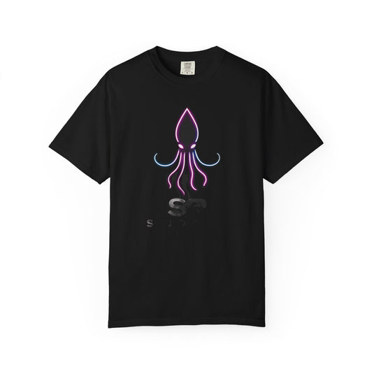 Squid Graphic T-Shirt — Neon Octopus Ocean Tee