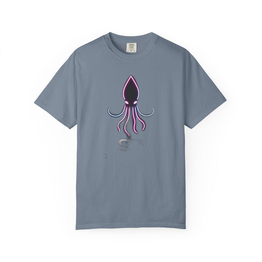 Squid Graphic T-Shirt — Neon Octopus Ocean Tee