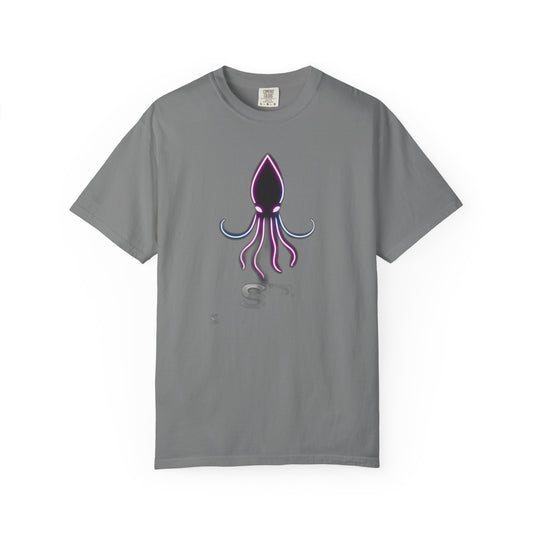 Squid Graphic T-Shirt — Neon Octopus Ocean Tee