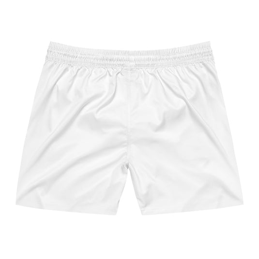 Men's Swim Shorts with Small Purple Squid Accent — Minimal Beach Trunks