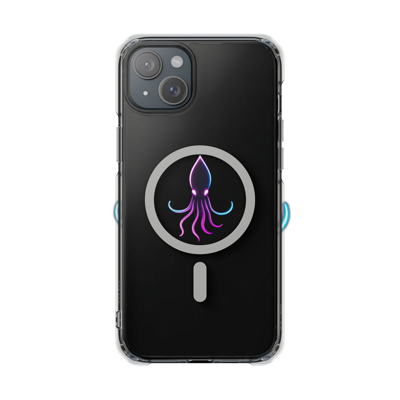 Load image into Gallery viewer, Vibrant Squid Magnetic Clear Phone Case

