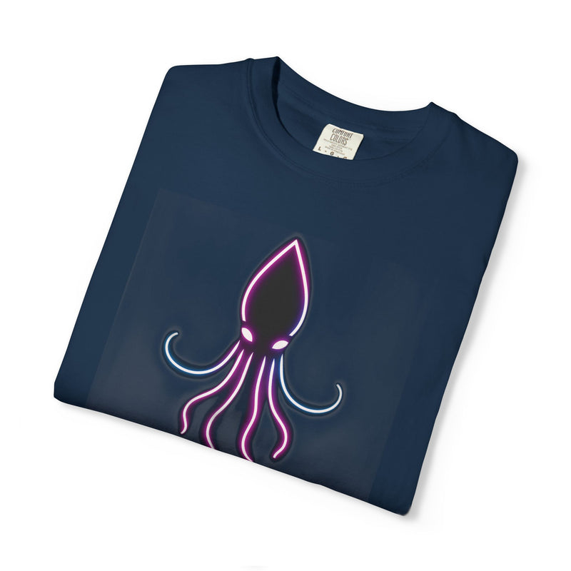 Load image into Gallery viewer, Squid Graphic T-Shirt — Neon Octopus Ocean Tee
