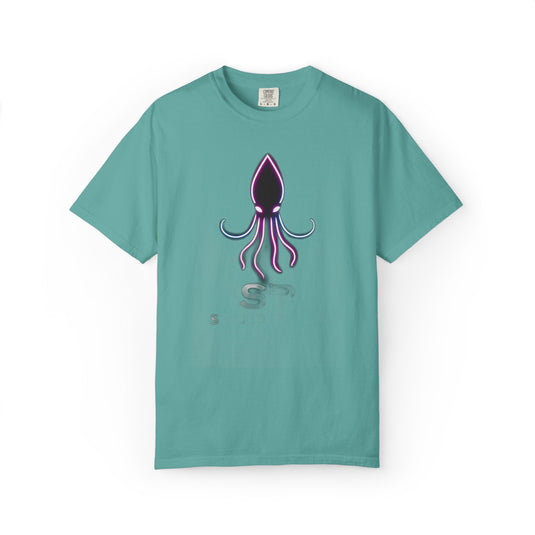 Squid Graphic T-Shirt — Neon Octopus Ocean Tee