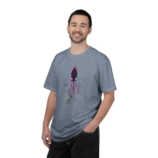 Squid Graphic T-Shirt — Neon Octopus Ocean Tee