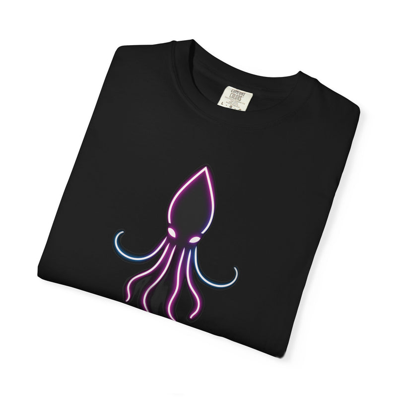 Load image into Gallery viewer, Squid Graphic T-Shirt — Neon Octopus Ocean Tee

