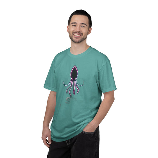 Squid Graphic T-Shirt — Neon Octopus Ocean Tee