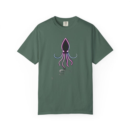 Squid Graphic T-Shirt — Neon Octopus Ocean Tee