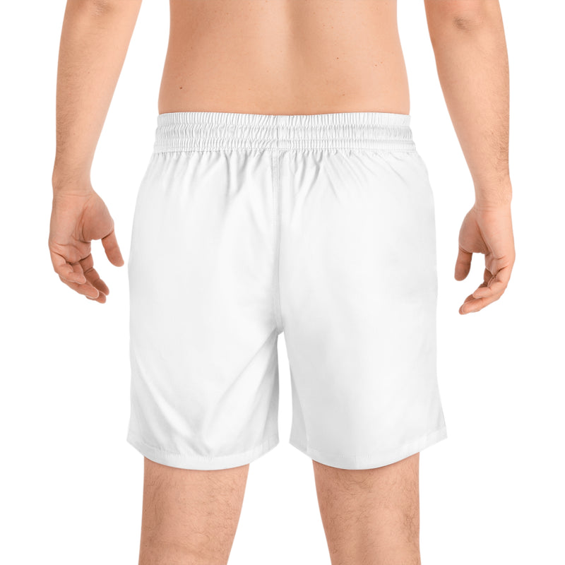 Load image into Gallery viewer, Men's Swim Shorts with Small Purple Squid Accent — Minimal Beach Trunks
