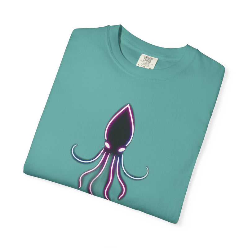 Load image into Gallery viewer, Squid Graphic T-Shirt — Neon Octopus Ocean Tee
